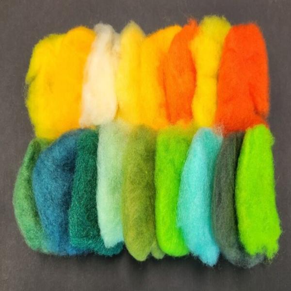 Buy cheap Recycled Colored Polyester Fiber Yellow Green Hollow Conjugated Fiber from wholesalers