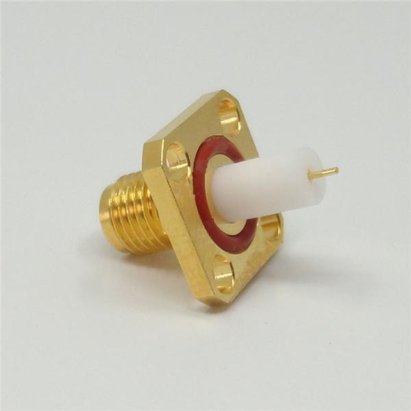 Quality SMA Female 4-hole Flange Mount Microstrip Transmission Line Terminations Connector for sale