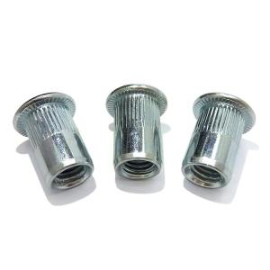 Buy cheap Flat Head Blind Nut Inserts Bright Zinc Plated M6 Rivet Nut Corrosion Resistant from wholesalers