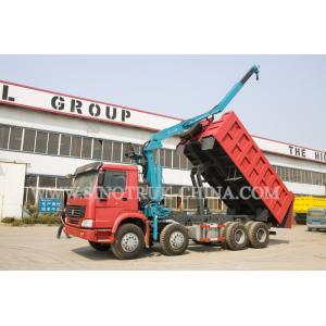 Buy cheap LHD 371HP 8×4 Tipper Truck Mounted Crane XCMG12 Tons For Traffic Accidents product