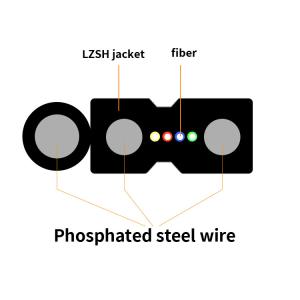 Outdoor 2/4/6/8 Core GJYXCH FTTH Fiber Drop Cable Made in Dongguan and