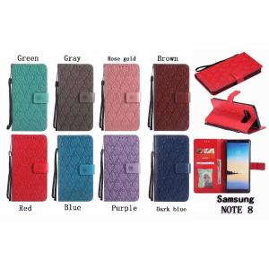 Samsung NOTE 8 Leather Protective Case with Flower Embossed Pattern