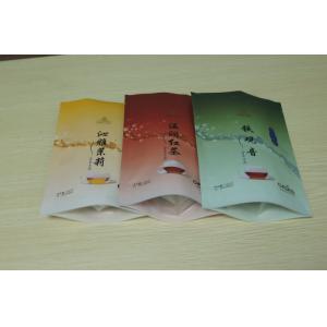 Zipper / Tear Notch Tea Bags Packaging Colorful Glossy Finish Stand Up