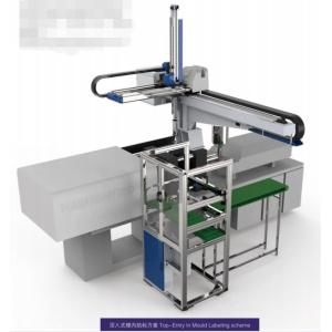 Buy cheap JB-IML1 Top Entry Grey IML scheme Injection Mould Robotic Arm For Phone Labeling Food Packing Robot arm product