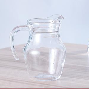 Buy cheap Machine Made 500ml Glass Milk Jug With Lid For Home Deco / Bar / Restaurant product