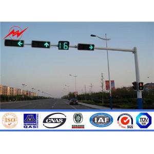 Buy cheap 6000mm Height Galvanized Traffic Light Signals Columns Single Bracket For Horizontal Mounting from wholesalers