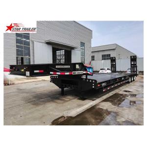 Buy cheap Bare Tire Goosneck Hydraulic Low Bed Trailer Fabricated H Beam Height 500mm from wholesalers