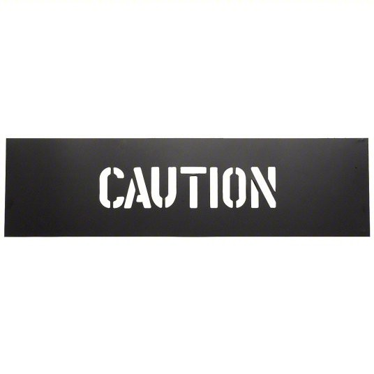 Quality Custom Safety PVC Caution Stencil For Public Place Black for sale