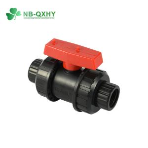 Buy cheap Smooth Surface Single Double Union Ball Valve Handle Easy to Open in Deep Gray Color from wholesalers