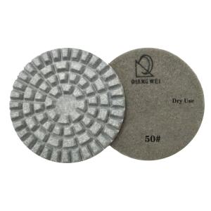 Buy cheap 4" Dry Concrete Granite Stone Polishing Tools 8mm Thickness from wholesalers
