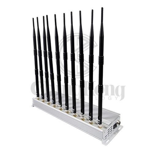 10 Antenna Mobile Phone Jamming Device Cell Phone Signal Interrupter 420*135*50