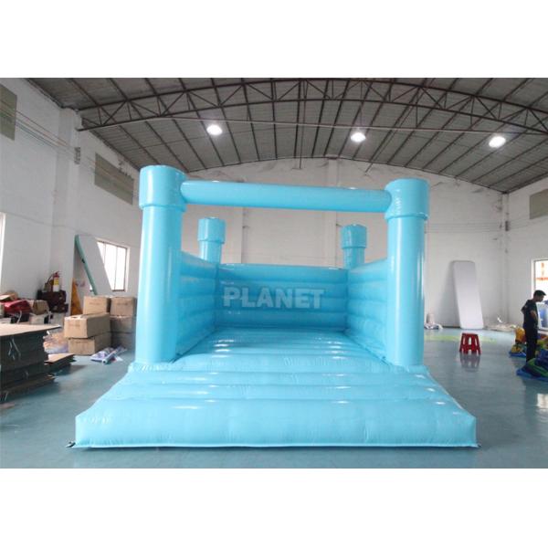 PVC Material Inflatable Bouncy Jumping Castle Blue Slide Commercial Castle