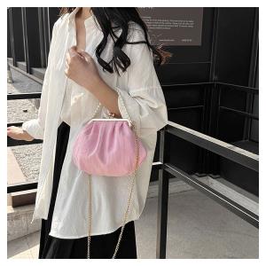 Buy cheap 2024 NEW RETRO FAIRY SOLID COLOR SMALL BAG WHITE HAND PEARL BAG WOMEN'S NET YARN INS SIMPLE CROSSBODY BAG from wholesalers