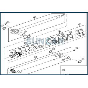 Buy cheap 4614058 DEERE Blade Angle Hydraulic Cylinder Seal Repair Kit from wholesalers