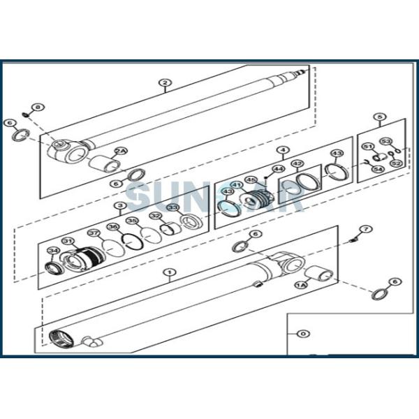 Quality 4614058 DEERE Blade Angle Hydraulic Cylinder Seal Repair Kit for sale