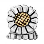 Buy cheap Rhodium Gold Plating Large Hole Sunflower European Charm Bead Fits Pandora Bracelet from wholesalers