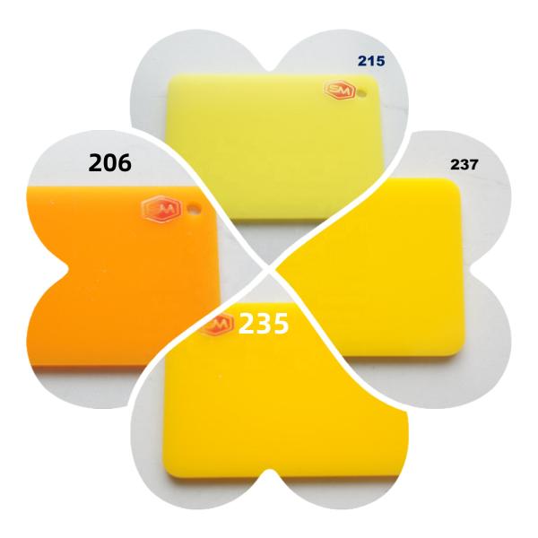 Quality Scratch Resistant Colored Cast Acrylic Sheets Virgin MMA With Transmittance For Different Applications for sale