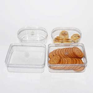Buy cheap Custom PS PET Material Transparent Plastic Biscuit Container Box FDA from wholesalers