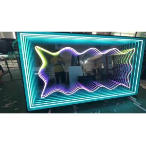 Buy cheap Wall Screw Fix Customized Shape Abyss Neon Mirror for Contemporary Indoor Decoration from wholesalers