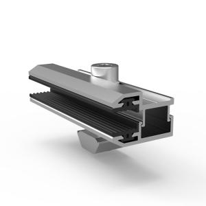 Buy cheap Frameless Thin Film Solar Panel Clamps Semi Flexible Mounting Brackets Anodized For PV Mounting from wholesalers