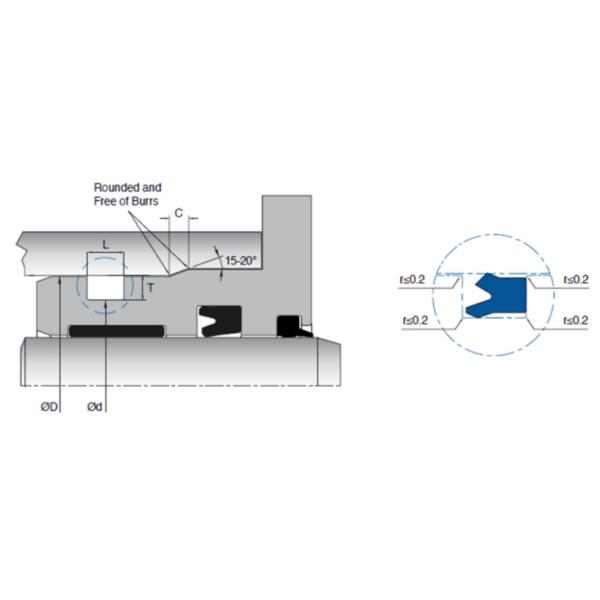 Kl119 Single Acting Sealing Elements PU Material High Extrusion Resistant