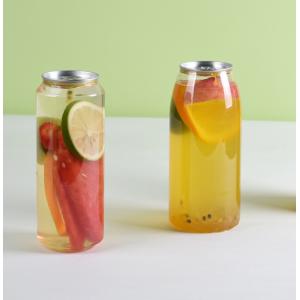Buy cheap 210ml 350ml 500ml Clear Plastic Beer Cans / Juice Cans Custom from wholesalers