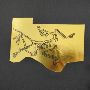 Buy cheap Cold Peel Metallic Heat Transfer Off Shine And Brilliance Gold Foil Logo For product