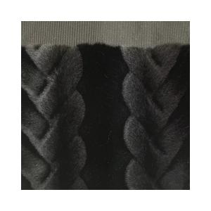 Buy cheap Soft Hand Feel Faux Black Coat with 1150g/m Weight and Knitted Backing Technics from wholesalers