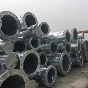 Electric Hot Dip Galvanized Steel Power Poles For Power Transmission Line With