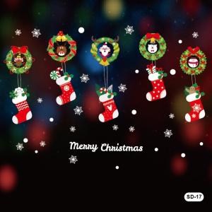 PVC Static New Year Santa Claus Christmas Glass Sticker