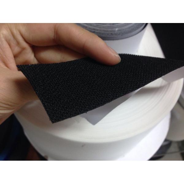 Quality Strong Powerful Heavy Duty Hook And Loop Adhesive Tape With Glue , Black / White for sale