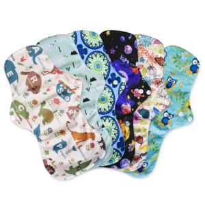 Buy cheap Cloth Reusable Sanitary Pads Black Feminine Bamboo Period Pads Breathable product