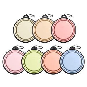 Buy cheap Foldable Travel Pet Water Feeding Bowl Feeder Type Cups Pails Macaron Color Silicone Dog from wholesalers