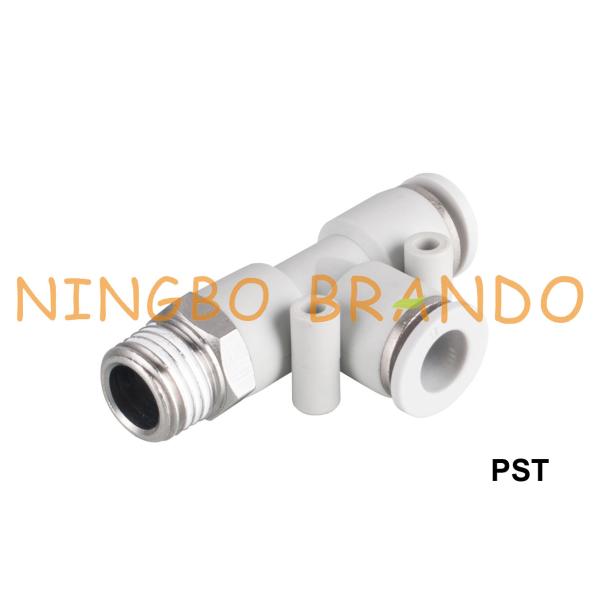 Buy cheap PST Male Run Tee Plastic Pneumatic Hose Fittings 1/8'' 1/4'' 3/8'' 1/2'' from wholesalers