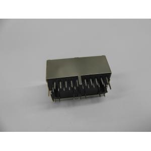 Buy cheap Shield Tab Up 2 Port RJ45 PCB Connector Without Transformer For Surveillance Cameras from wholesalers