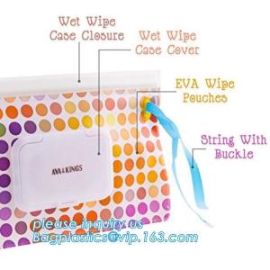 Buy cheap Colorful printing eva wet baby tissue paper bag, Customized EVA eco-friendly baby tissue gusseted wet wipes packaging ba from wholesalers