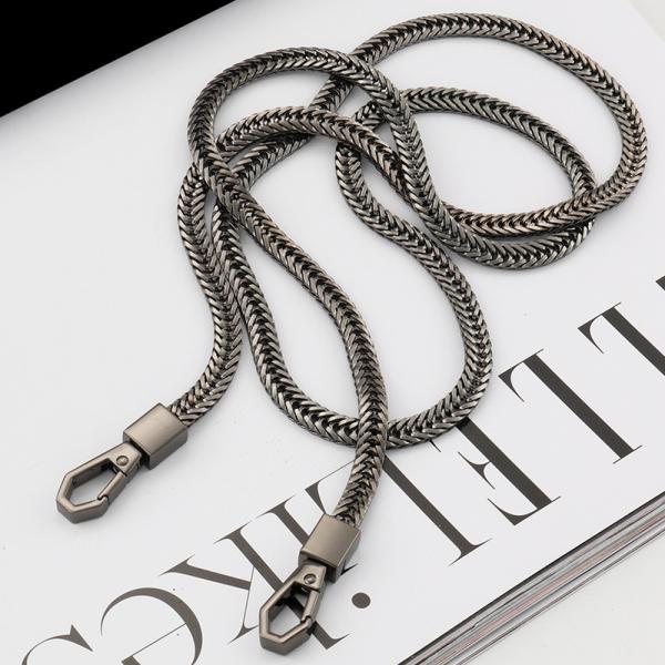 Metal Hardware Chain flat chain non-fading metal shoulder strap silver bag chain strap