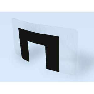 Buy cheap Silkscreen Black Range Hood Glass Curved Tempered 8 mm Harder from wholesalers