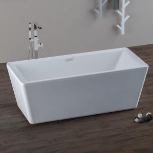 Buy cheap Durable Acrylic Square Freestanding Bathtub 3D Model Larger Space product