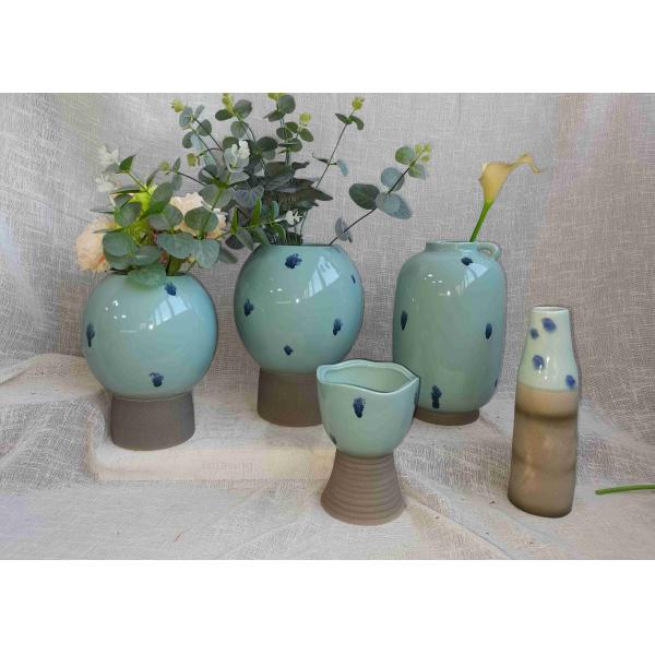 Buy cheap Factory Direct Supply Classic Handmade Pottery Clay Flower Pot Porcelain Ceramic Statued Vase For Home Decor from wholesalers