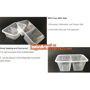 Disposable Plastic 4 Compartment Food Thermal Lunch Container Box,Plastic