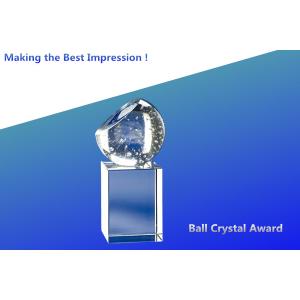 Buy cheap blank crystal ball award/3d laser crystal ball/2d laser crystal globe award/crystal trophy from wholesalers