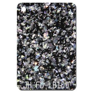 Buy cheap 1040x620mm Silver Black Chunk Glitter Acrylic Sheets Home Improvement Decor from wholesalers