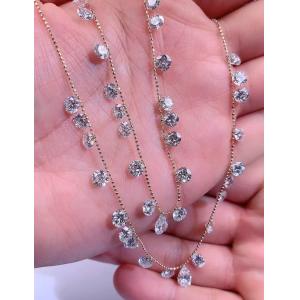 Buy cheap 1.01ct Round&Pear Shaped Diamond Pendant D VVS Lab Grown Diamonds 18K Gold from wholesalers