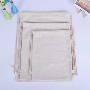 Buy cheap Eco Friendly Cotton Canvas Drawstring Bag With Heat Transfer Printing from wholesalers