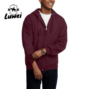 Buy cheap High Quality Moletons Pastel 50% Cotton Cut And Sew Zip Up Drawstring Men's Hoodies Sweatshirts from wholesalers