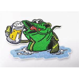 Buy cheap Catfish Logo Hat Patches Twill Fabric Laser Border Decorative Iron On Patches from wholesalers