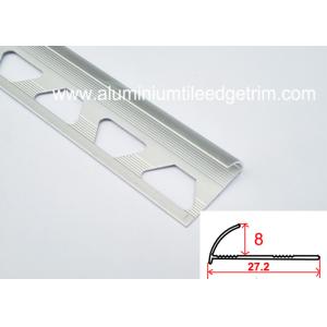 Buy cheap Half Round Aluminium Tile Edge Trim , Ceramic Tile Corner Trim Mill Finish 8mm Depth from wholesalers