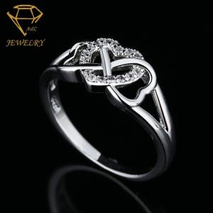 Buy cheap AAA CZ Stone Heart Shape 925 Engagement Ring Lead Free from wholesalers