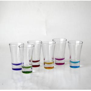 Buy cheap Handpainted Rainbowl Bottom Crystal Shot Glasses For Pub from wholesalers